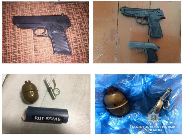 У парней нашли оружие и похищенные вещи. Фото: kv.npu.gov.ua